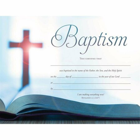 GO-GO 8.5 x 11 in. Coated Stock Baptism Certificate, 6PK GO3320648